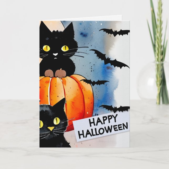 Skrämmande Halloween-kort Kort (Framsida)