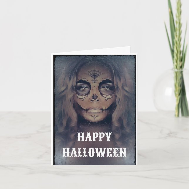 Skrämmande Halloween-kort Kort (Framsida)