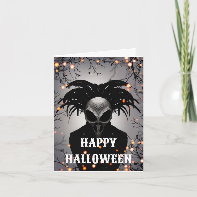 Skrämmande Halloween-kort Kort (Framsida)