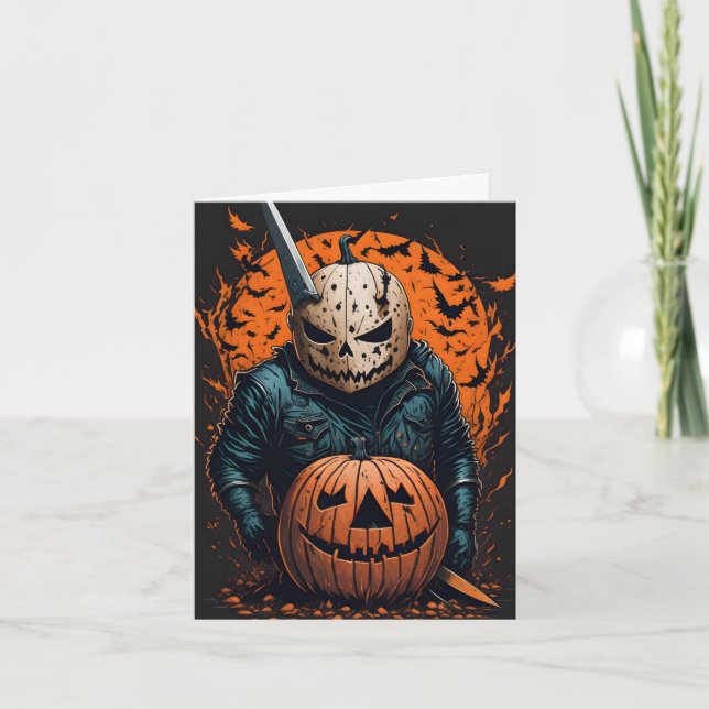 Skrämmande Halloween-kort Kort (Framsida)