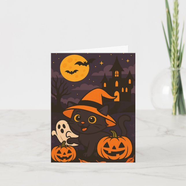 Skrämmande Halloween-kort Kort (Framsida)