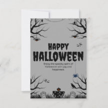 Skrämmande Halloween-kort | Sött och roligt Hallow