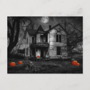 Skrämmande Halloween-kort Vykort