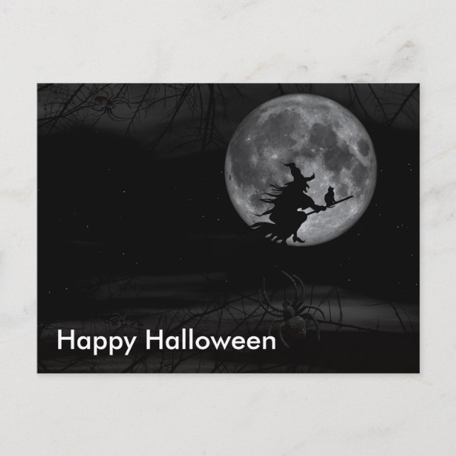 Skrämmande Halloween-kort Vykort (Framsida)