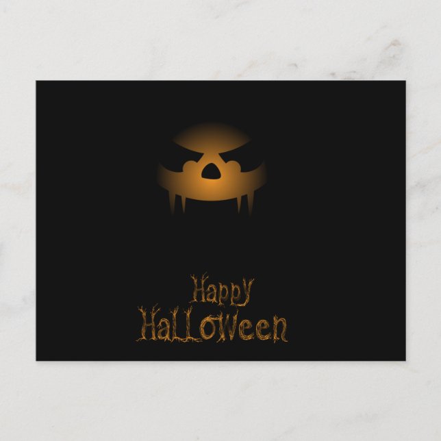 Skrämmande Halloween-kort Vykort (Framsida)