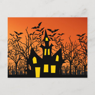 Skrämmande Halloween-kort Vykort