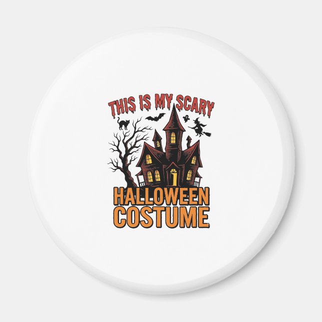 Skrämmande Halloween-kostym Hemsökt hus vintage sk Magnet (Framsidan)