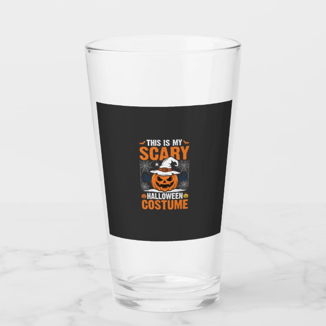 Skrämmande Halloween-kostym Pumpa Häxa Hatt Design Glaskopp (Framsida)
