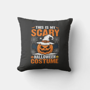 Skrämmande Halloween-kostym Pumpa Häxa Hatt Design Kudde
