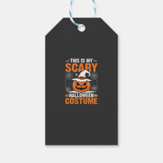Skrämmande Halloween-kostym Pumpa Häxa Hatt Design Presentetikett