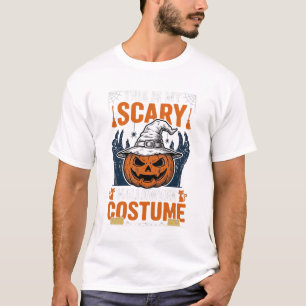 Skrämmande Halloween-kostym Pumpa Häxa Hatt Tröja_ T Shirt