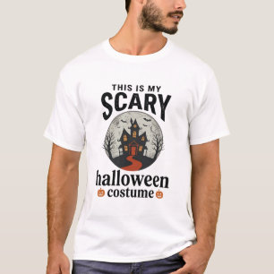 Skrämmande Halloween-kostym Spökhus Vektor Desig T Shirt