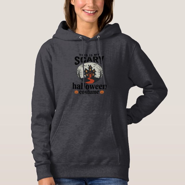 Skrämmande Halloween-kostym Spökhus Vektor Desig T Shirt (Framsida)