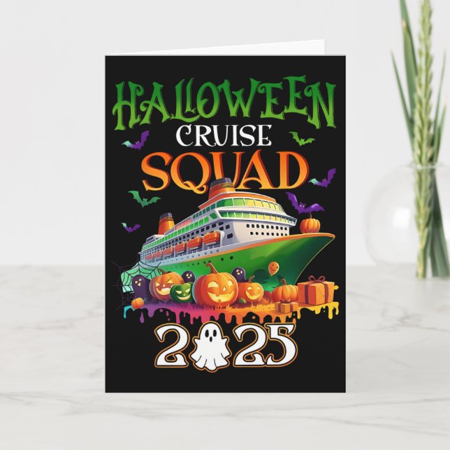 Skrämmande Halloween-kryssningssquad 2025 Kryssnin Kort (Framsida)