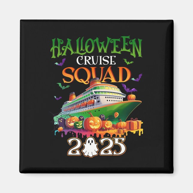 Skrämmande Halloween-kryssningssquad 2025 Kryssnin Magnet (Framsidan)