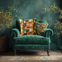 Skrämmande Halloween-kudde med spöken, fladdermöss