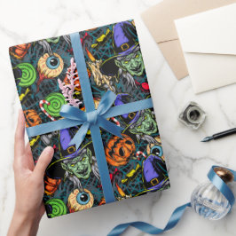 Skrämmande Halloween Kuslig Presentpapper