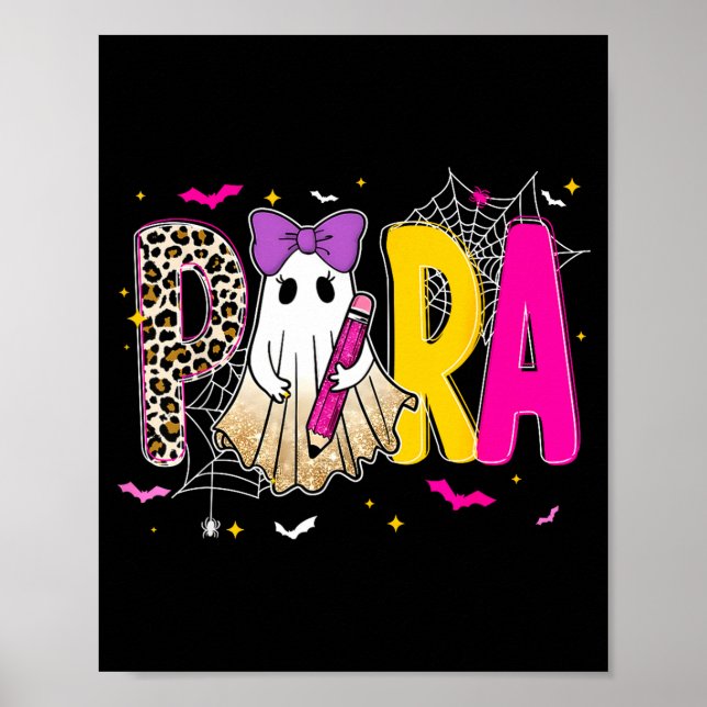 Skrämmande Halloween Lärare Para Rådgivare Sped Pr Poster (Framsidan)