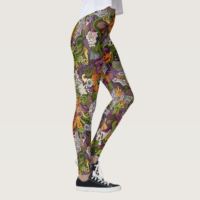 Skrämmande Halloween Leggings (Höger)