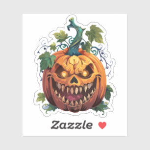 Skrämmande Halloween-monster Klistermärken