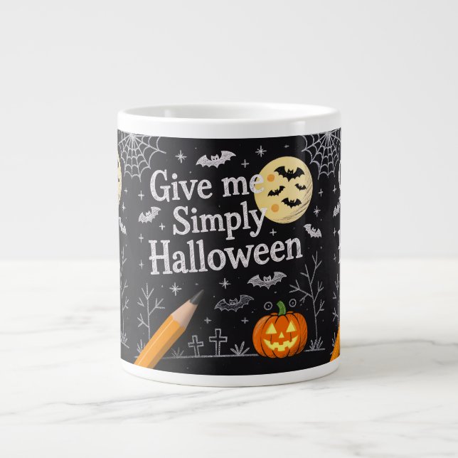 Skrämmande Halloween-mugg Jumbo Mugg (Framsidan)