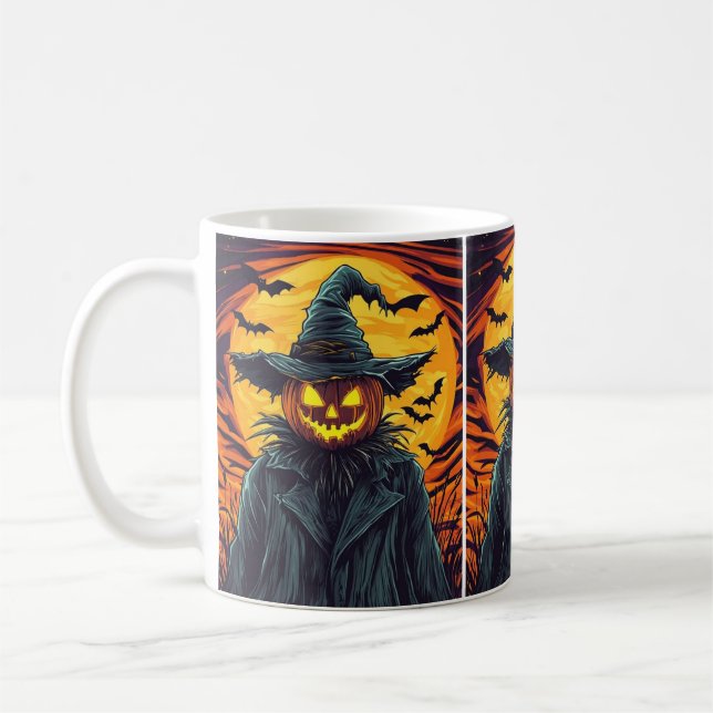 Skrämmande Halloween-mugg Kaffemugg (Vänster)