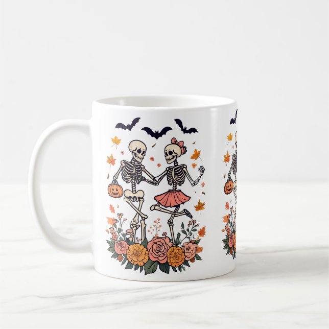 Skrämmande Halloween-mugg Kaffemugg (Vänster)