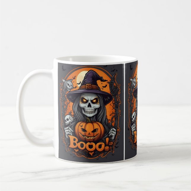 Skrämmande Halloween-mugg Kaffemugg (Vänster)