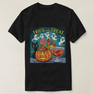 Skrämmande Halloween-natt kusligt träd och pumpa G T Shirt