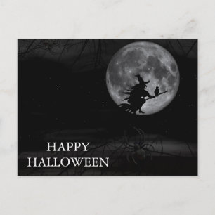 Skrämmande Halloween-natt med Ugglor Postkort Vykort
