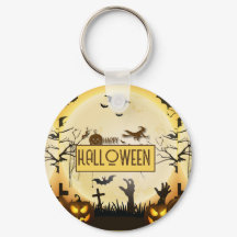 Skrämmande Halloween-natt Spöklik Höst Design