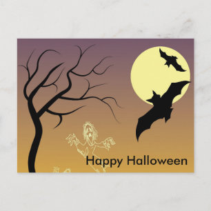 Skrämmande Halloween-natt Vykort