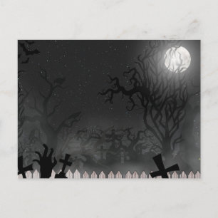 Skrämmande Halloween-natt vykort