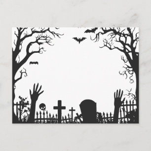 Skrämmande Halloween-natt Vykort