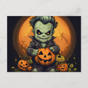 Skrämmande Halloween-natt Vykort