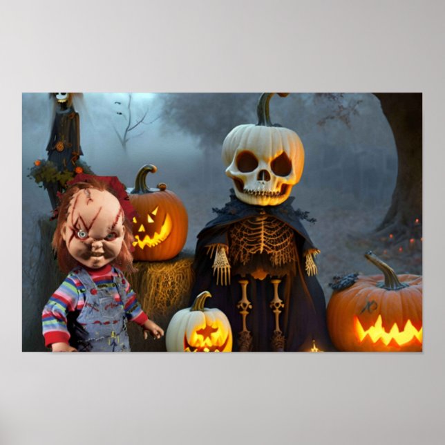 Skrämmande Halloween. Poster (Framsidan)