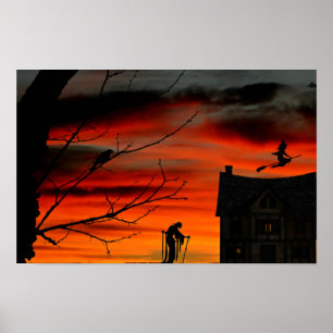Skrämmande Halloween. Poster