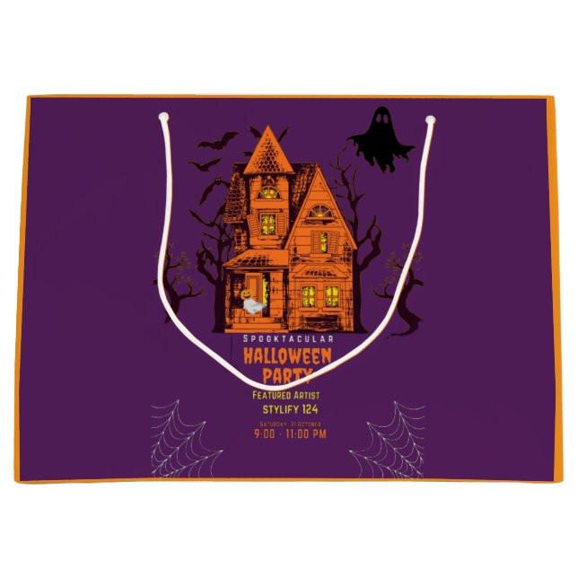 Skrämmande Halloween-presentpåse – Rolig Halloween (Framsidan)
