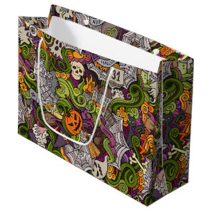 Skrämmande Halloween presentpåse - Stor, Glansig