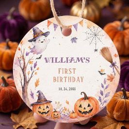 Skrämmande Halloween-pumpa födelsedagspresent tagg Gåvor Etiketter