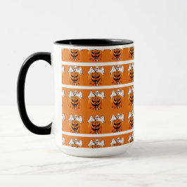 Skrämmande Halloween-pumpa med spöke och spindelde Mugg