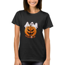 Skrämmande Halloween-pumpa med spöke och spindelde