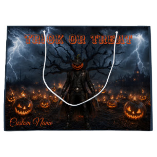 Skrämmande Halloween-pumpa Sheriff Cowboy Blixt 