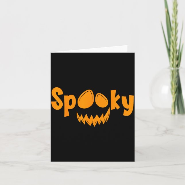 Skrämmande Halloween-pumpa Skrämmande pumpa Kort (Framsida)