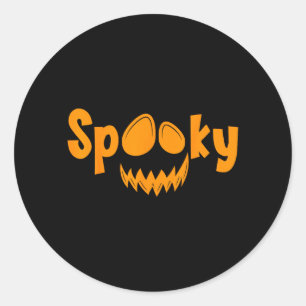 Skrämmande Halloween-pumpa Skrämmande pumpa Runt Klistermärke