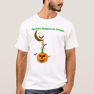 Skrämmande Halloween-pumpa som hänger från en snar T Shirt