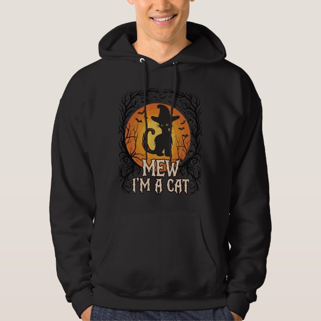 Skrämmande Halloween-pumpa Spöklik natt spök Silhu Hoodie (Framsida)
