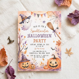 Skrämmande Halloween-pumpafest Inbjudan