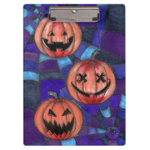 Skrämmande Halloween-pumpor Spindelnät Akrylklipp