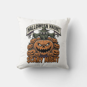Skrämmande Halloween-pumpor Vintage Graverad Tröja Kudde